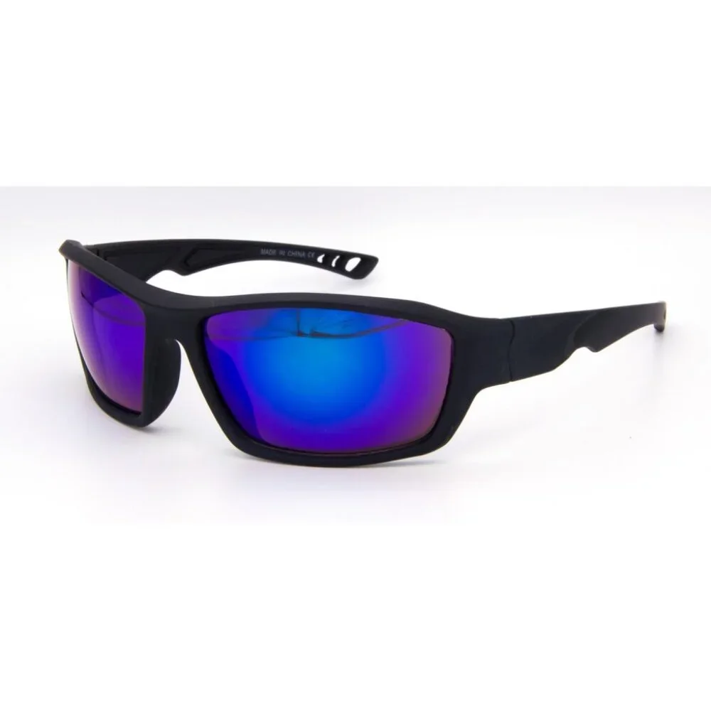 Sports Men Sunglasses Green Mirror Lens Frame Fashion‎ Style Reflective Shield